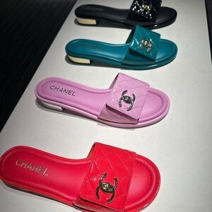 Chanel pink sandals